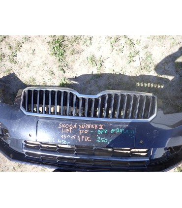 SKODA SUPERB II LIFT 3TO 13-15 ZDERZAK PRZÓD 4X PDC + GRILL
