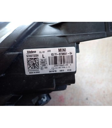MINI F55 F56 LIFT FULL LED LAMPA LEWY PRZÓD 8738651