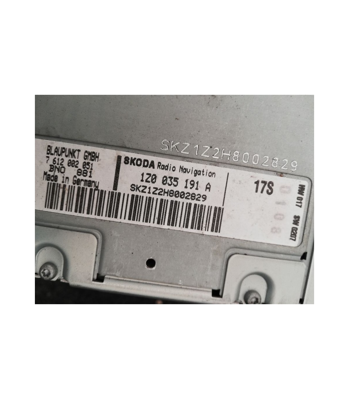 SKODA OCTAVIA II RADIO MP3 1Z0035191A