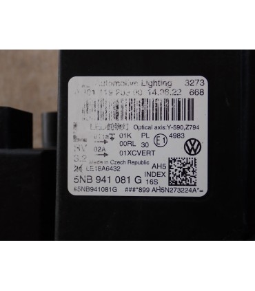 VOLKSWAGEN TIGUAN 5NA LIFT LAMPA LEAWA PRZÓD 5NB941081G