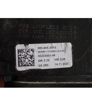 SKODA KODIAQ LIFT LAMPA LEWY TYŁ EUROPA 565945307E