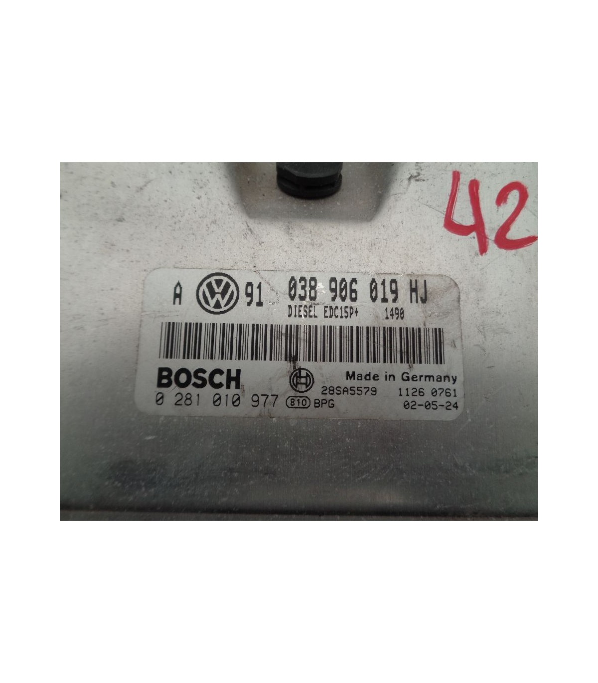 VW GOLF IV 1.9 TDI KOMPUTER STEROWNIK SILNIKA 038906019HJ