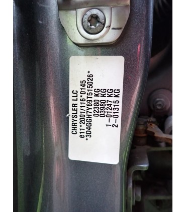 Dodge Journey 2.0 CRD 2010 - Konsola Kpl. Air Bag,Kpl.Tapicerka Drzwi,Mechanizm Wycieraczek