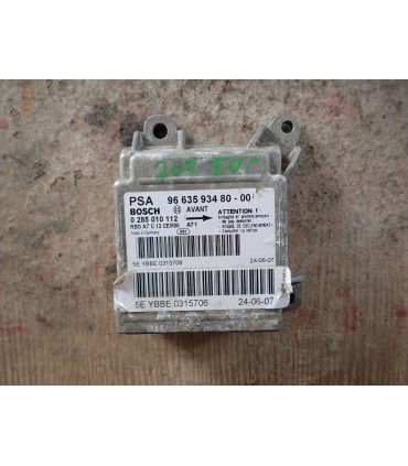 PEUGEOT 207 STEROWNIK MODUŁ PODUSZEK AIRBAG SENSOR 963593480