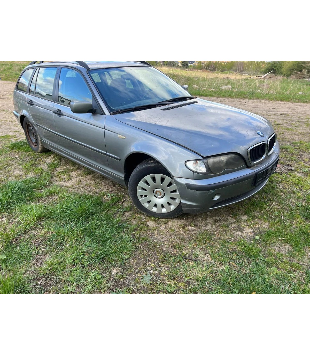 BMW E46 LIFT 318I BENZYNA MASKA ZDERZAK CHŁODNICE BŁOTNIK PRZÓD KOMPLETNY SILBERGRAU METALLIC