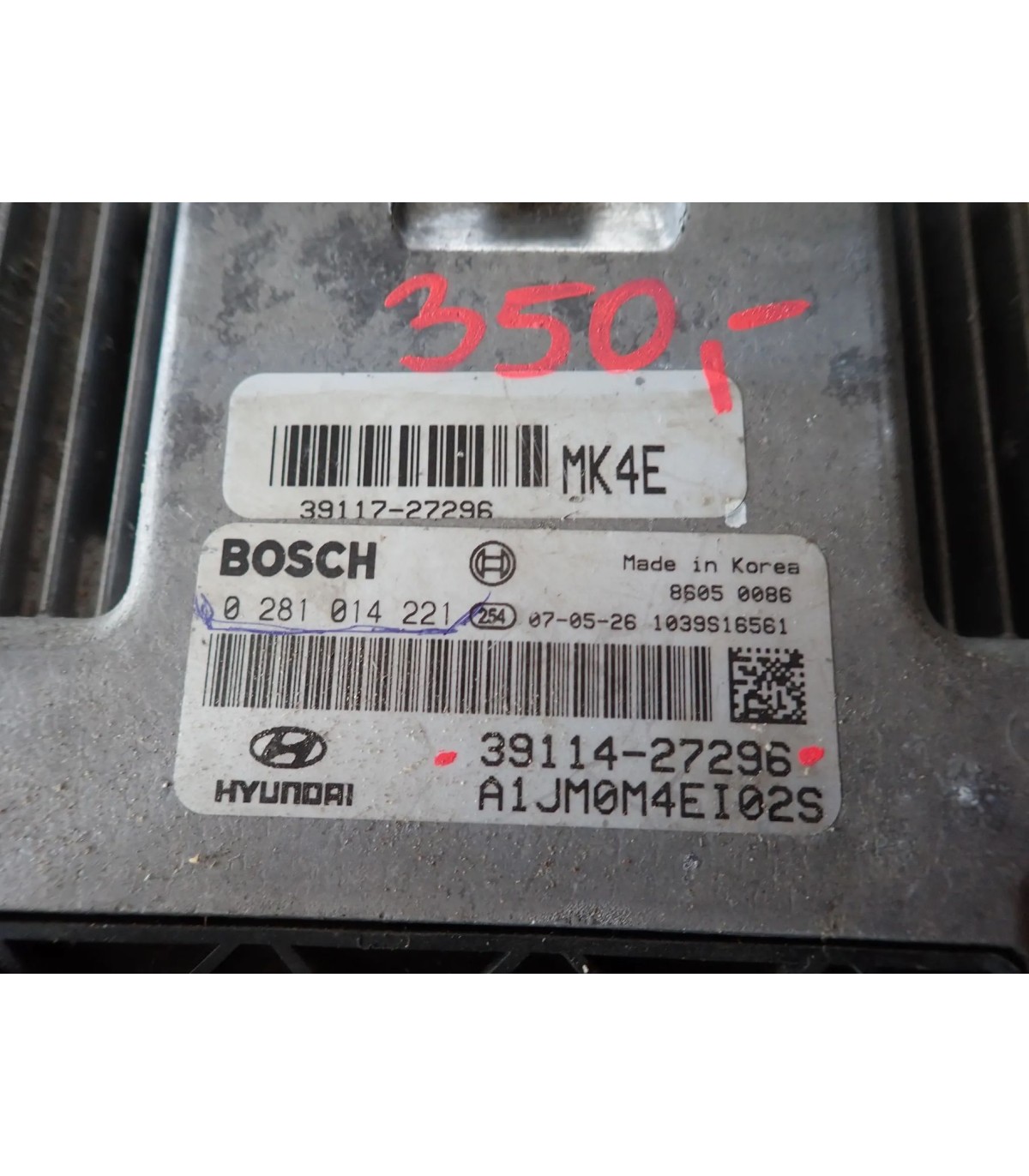 HYUNDAI KIA 2.0 CRDI KOMPUTER STEROWNIK SILNIKA 0281014221 39114-27296