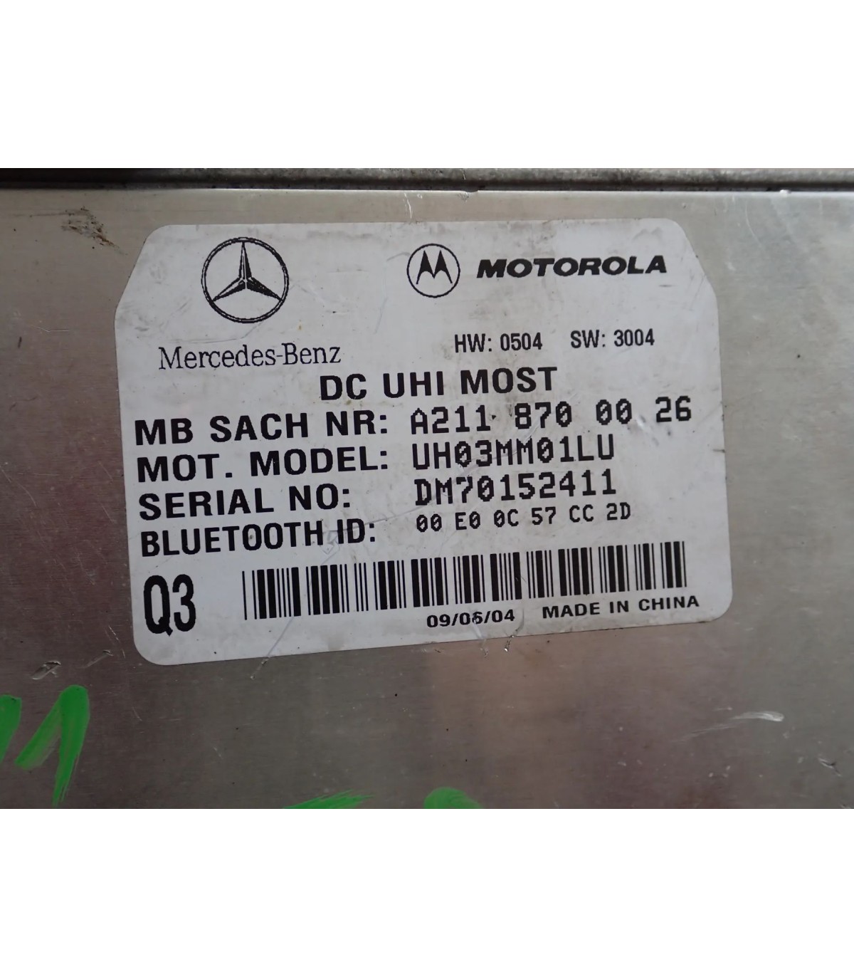 MERCEDES W211 MODUŁ BLUETOOTH A2118700026