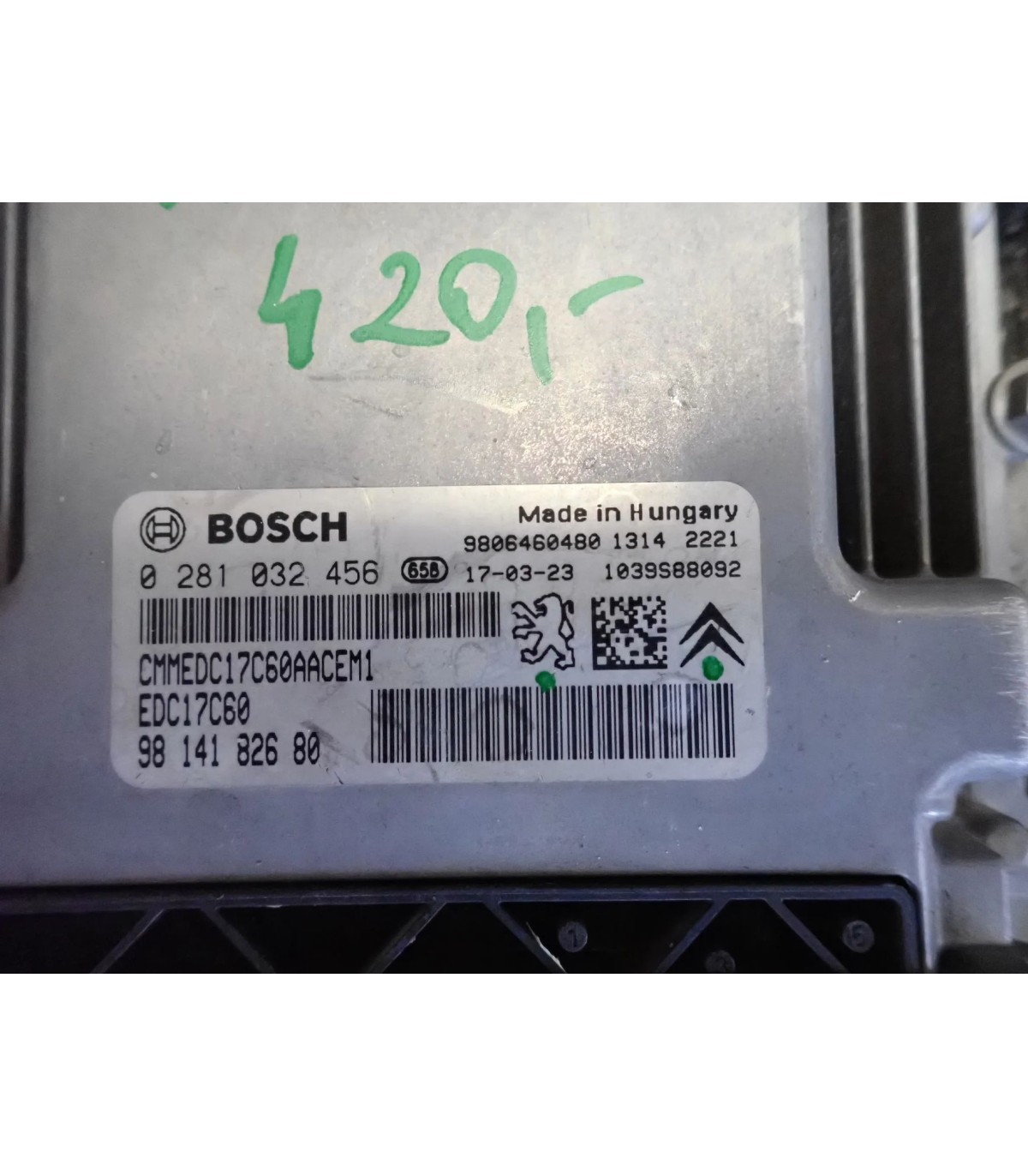 CITROEN PEUGEOT 1.6 HDI KOMPUTER 0281032456