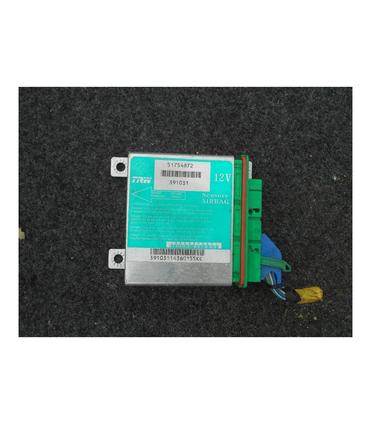 FIAT PUNTO MODUŁ SENSOR PODUSZEK AIRBAG 51754872