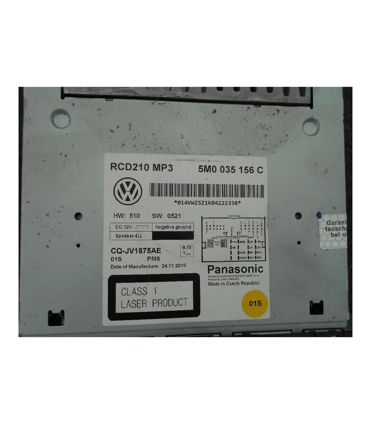 VW RADIO CD MP3 5M0035156C