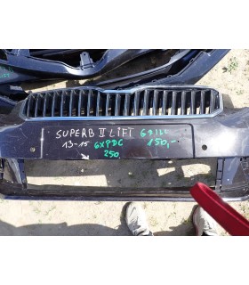 SKODA SUPERB II LIFT 13-15 ZDERZAK PRZÓD 6X PDC GRILL
